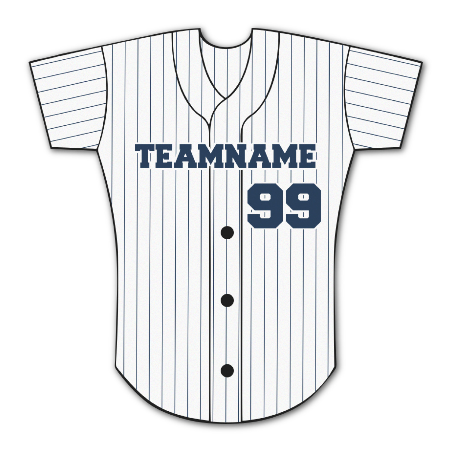 Custom Baseball Jersey Graphic Decal - Custom Sizes (Personalized