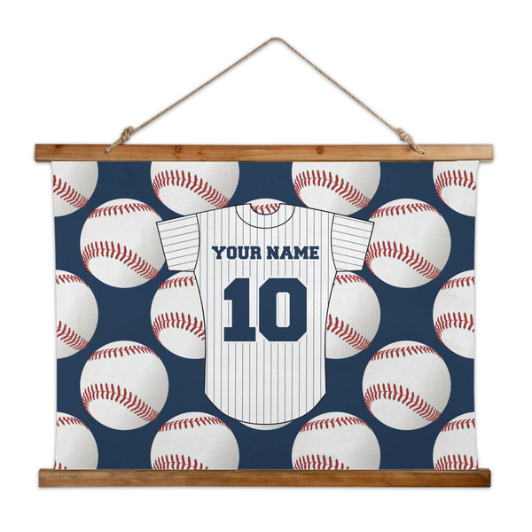 Custom Baseball Jersey Wall Hanging Tapestry - Wide (Personalized)