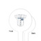 Baseball Jersey White Plastic 4" Food Pick - Round - Single Sided - Front & Back