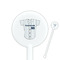 Baseball Jersey White Plastic 5.5" Stir Stick - Round - Closeup