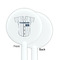 Baseball Jersey White Plastic 5.5" Stir Stick - Single Sided - Round - Front & Back