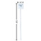 Baseball Jersey White Plastic Stir Stick - Square - Dimensions