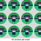 Football Jersey 1" Multipurpose Round Labels - Sheet