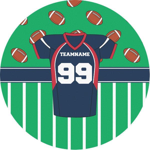 Custom Football Jersey Multipurpose Round Labels - 1" (Personalized)