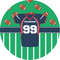 Football Jersey 1" Multipurpose Round Labels - Single Sticker