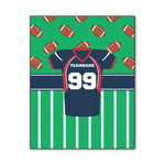 Football Jersey Wood Print - 11x14 (Personalized)