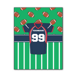 Football Jersey Wood Print - 11x14 (Personalized)