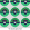 Football Jersey 2" Multipurpose Round Labels - Sheet