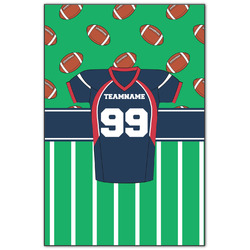 Football Jersey Wood Print - 20x30 (Personalized)