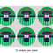 Football Jersey 3" Multipurpose Round Labels - Sheet