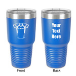 Football Jersey 30 oz Stainless Steel Tumbler - Royal Blue - Double-Sided (Personalized)