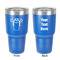 Football Jersey 30 oz Stainless Steel Ringneck Tumbler - Blue - Double Sided - Front & Back