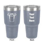 Football Jersey 30 oz Stainless Steel Tumbler - Grey - Double-Sided (Personalized)