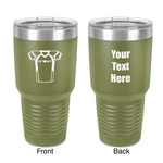 Football Jersey 30 oz Stainless Steel Tumbler - Olive - Double-Sided (Personalized)