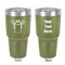 Football Jersey 30 oz Stainless Steel Ringneck Tumbler - Olive - Double Sided - Front & Back