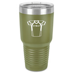 Football Jersey 30 oz Stainless Steel Tumbler - Olive - Single-Sided (Personalized)