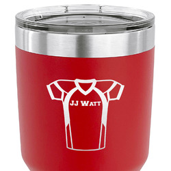 Football Jersey 30 oz Stainless Steel Tumbler - Red - Double Sided (Personalized)