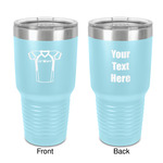 Football Jersey 30 oz Stainless Steel Tumbler - Teal - Double-Sided (Personalized)