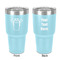 Football Jersey 30 oz Stainless Steel Ringneck Tumbler - Teal - Double Sided - Front & Back