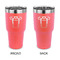 Football Jersey 30 oz Stainless Steel Ringneck Tumblers - Coral - Double Sided - APPROVAL