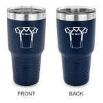 Football Jersey 30 oz Stainless Steel Tumbler - Navy - Double Sided (Personalized)