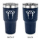 Football Jersey 30 oz Stainless Steel Ringneck Tumblers - Navy - Double Sided - APPROVAL