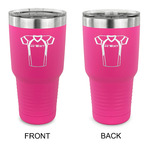 Football Jersey 30 oz Stainless Steel Tumbler - Pink - Double Sided (Personalized)