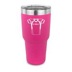 Football Jersey 30 oz Stainless Steel Tumbler - Pink - Single Sided (Personalized)