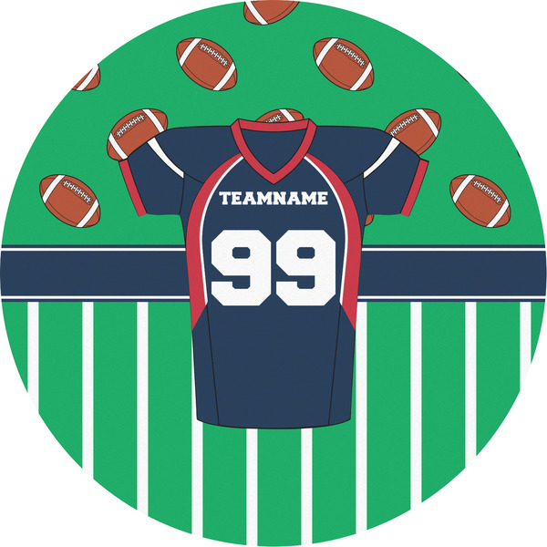 Custom Football Jersey Multipurpose Round Labels - 5" (Personalized)