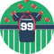 Football Jersey 5" Multipurpose Round Label - Single Sticker