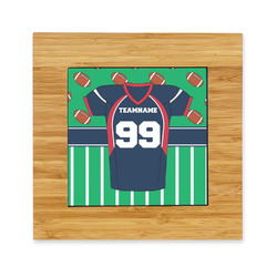 Football Jersey Bamboo Trivet with Ceramic Tile Insert (Personalized)