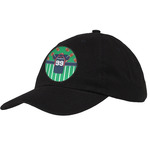 Football Jersey Baseball Cap - Black (Personalized)