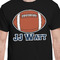 Football Jersey Black Crew T-Shirt on Model - CloseUp