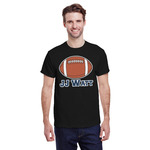 Football Jersey T-Shirt - Black - Medium (Personalized)