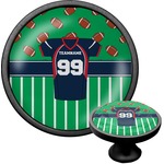 Football Jersey Cabinet Knob (Black) (Personalized)