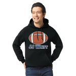 Football Jersey Hoodie - Black - Large (Personalized)