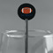 Football Jersey Black Plastic 5.5" Stir Stick - Round - Main