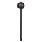 Football Jersey Black Plastic 5.5" Stir Stick - Round - Single Stick