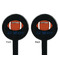 Football Jersey Black Plastic 7" Stir Stick - Double Sided - Round - Front & Back