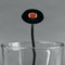 Football Jersey Black Plastic 7" Stir Stick - Oval - Main