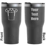 Football Jersey RTIC Tumbler - Black - Engraved Front & Back (Personalized)