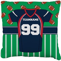 Football Jersey Faux-Linen Throw Pillow (Personalized)