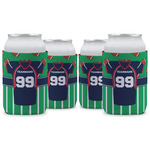 Football Jersey Can Cooler (12 oz) - Set of 4 w/ Name and Number