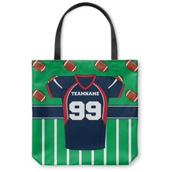 Football Jersey Canvas Tote Bag - Large - 18"x18" (Personalized)