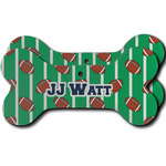 Football Jersey Ceramic Dog Ornament - Front & Back w/ Name and Number