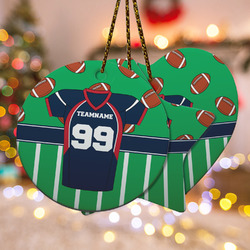 Football Jersey Ceramic Ornament w/ Name and Number