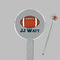 Football Jersey Clear Plastic 7" Stir Stick - Round - Closeup