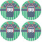 Football Jersey Coaster Round Rubber Back - Apvl