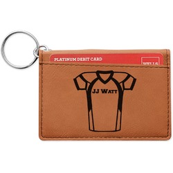 Football Jersey Leatherette Keychain ID Holder - Double Sided (Personalized)