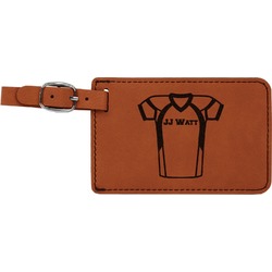 Football Jersey Leatherette Luggage Tag (Personalized)